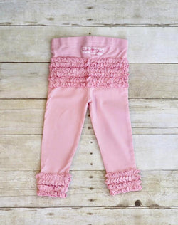 Pink Ruffle Leggings
