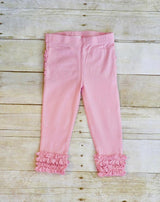 Pink Ruffle Leggings