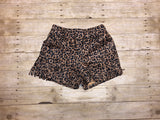 Leopard Fringe Shorts