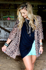Crazy Train Kitty Leopard Kimono