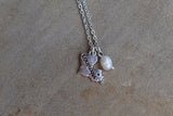 Louisiana State Necklace With Pearl Drop